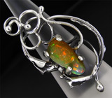 Кольцо с мексиканским огненным опалом 4 карат Серебро 925