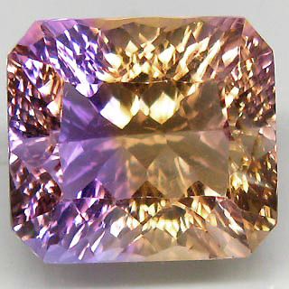 Аметрин лазерной огранки 12 карат