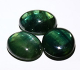 Набор из 3 кабошонов зеленых сапфиров 6,91 карат 