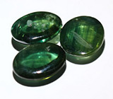 Набор из 3 кабошонов зеленых сапфиров 6,91 карат 
