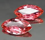 Пара сапфиров падпараджа 1,68 карат 