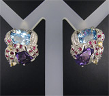 Комплект из коллекции "Multistone" с самоцветами Серебро 925