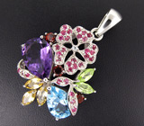 Комплект из коллекции "Multistone" с самоцветами Серебро 925