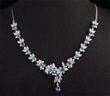 Великолепный комплект с топазами Серебро 925