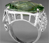 Платиново-зеленый аметист 22+ карат в превосходном кольце Серебро 925