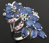 Великолепное кольцо с сапфирами Серебро 925