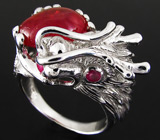 Кольцо "Дракон" с розовыми сапфирами Серебро 925