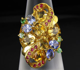 Великолепное кольцо из коллекции "Mia" с самоцветами Серебро 925