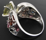 Замечательное кольцо с самоцветами Серебро 925
