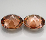 Пара империал топазов 7,36 карат 