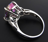 Элегантное кольцо с мистическим топазом и цаворитами Серебро 925