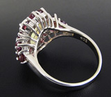 Кольцо с эфиопским опалом и родолитами Серебро 925