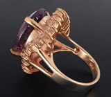 Крупное кольцо с аметистом Серебро 925
