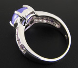 Кольцо с лавандовым халцедоном и аметистами Серебро 925