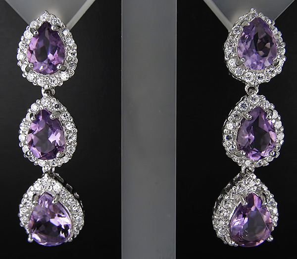 Элегантные серьги с аметистами