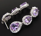 Элегантные серьги с аметистами Серебро 925