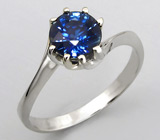 Элегантное кольцо с синим сапфиром Золото