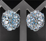 Эффектные серьги с топазами Серебро 925