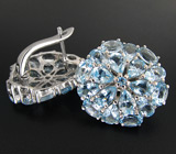 Эффектные серьги с топазами Серебро 925