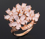 Чудесное кольцо из коллекции "Mia" с розовым кварцем Серебро 925