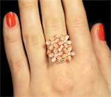 Чудесное кольцо из коллекции "Mia" с розовым кварцем Серебро 925