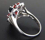 Яркое кольцо с сапфирами Серебро 925