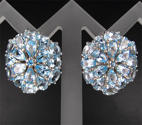 Эффектные серьги с топазами