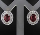 Серьги с рубинами Серебро 925