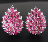 Превосходные серьги с сапфирами Серебро 925