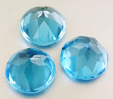 Набор из трех чистейших топазов 39,2 карат 