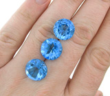 Набор из трех чистейших топазов 39,2 карат 