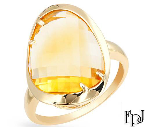 Кольцо от FPJ с цитрином авторской огранки