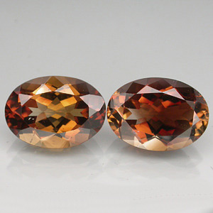 Пара империал топазов 14,03 карат