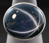 Кольцо со звездчатым сапфиром Серебро 925