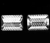 Серьги с бесцветным кварцем и бриллиантами