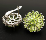 Замечательные серьги с перидотами Серебро 925