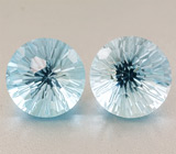 Пара топазов авторской огранки 13,8 карат 