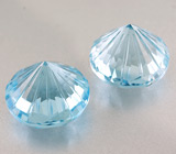 Пара топазов авторской огранки 13,8 карат 