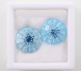 Пара топазов авторской огранки 13,8 карат 