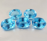 Набор из пяти топазов 62,25 карат 