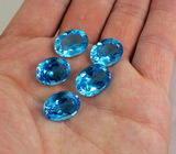 Набор из пяти топазов 62,25 карат 