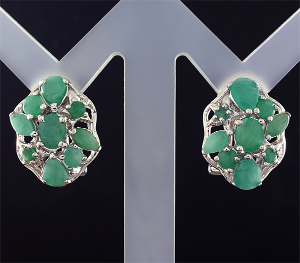 Серьги с изумрудами