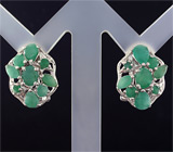 Серьги с изумрудами Серебро 925