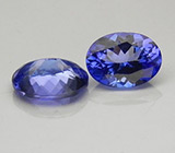 Пара танзанитов 2,49 карат 