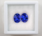 Пара танзанитов 2,49 карат 
