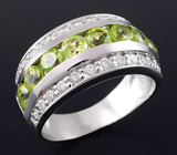 Комплект с перидотами Серебро 925