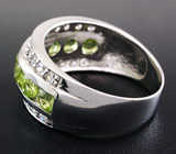 Комплект с перидотами Серебро 925