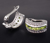 Комплект с перидотами Серебро 925