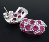 Серьги с пурпурными сапфирами Серебро 925