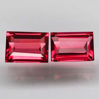 Пара родолитов гранатов 3,06 карат